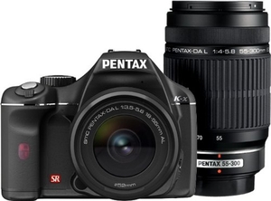 (中古品) PENTAX デジタル一眼レフカメラ K-x ダブルズームキットブラック