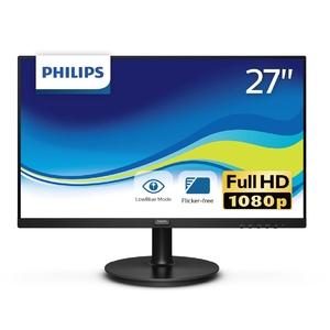 (中古品) PHILIPS モニターディスプレイ 271V8L/11 (27インチ/FHD/5年/HDMI 1.4x1, D-Sub(VGA)x1/チルト/フレームレス/ブルーライトカット)