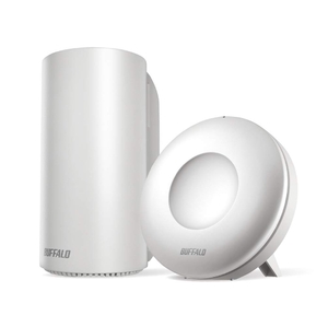 (中古品) BUFFALO WiFi 無線LAN AirStation connect 親機+中継機セットモデル WRM-D2133HP/E1S 11ac ac2200 1733+400Mbps デュアルバンド 独自メッシュ機能搭載 3LDK 15台 【iPhone8/iPhoneX/iPhoneXS/Amazon Echo メーカー動作確認済み】