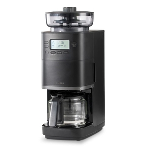 (中古品) シロカ コーン式全自動コーヒーメーカー カフェばこPRO [ガラスサーバー/豆・粉対応/豆・水計量不要/ミル機能/挽き目無段階調節可能/最大6杯/タイマー予約機能/マグカップ直接抽出/デカフェコース搭載] SC-C251(K) ブラック