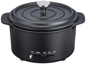 (中古品) [山善] 電気鍋 IH直火対応 グリル鍋 マットブラック EGD-D650(MB)