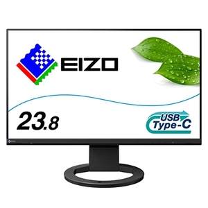 (中古品) EIZO FlexScan EV2480-ZBK （23.8型モニター/1920×1080/USB Type-C対応/アンチグレアIPS/疲れ目軽減/ブラック）