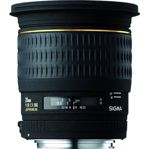(中古品) SIGMA 単焦点広角レンズ 20mm F1.8 EX DG ASPHERICAL RF キヤノン用 フルサイズ対応
