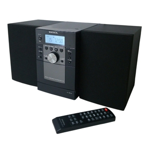 (中古品) WINTECH AM/FMデジタルチューナー(FMワイドバンド対応)搭載CDカセットミニコンポ ブラック リモコン付属 KMC-113