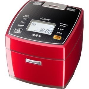 (中古品) 三菱電機 IHジャー炊飯器 本炭釜 5.5合炊き ルビーレッド NJ-VW106-R