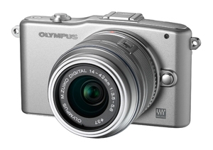 (中古品) OLYMPUS ミラーレス一眼 PEN mini E-PM1 レンズキット シルバー E-PM1 LKIT SLV