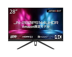 (中古品) JAPANNEXT 28インチゲーミングモニター JN-280IPS144UHDR HDMI2.1対応 4K(3840 x 2160) 144Hz 液晶モニター HDMI DP