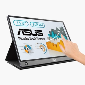 (中古品) ASUS MB16AMT モバイルモニター モバイルディスプレイ 薄さ9mm・軽量900g、USB/HDMIで簡単接続 15.6インチ フルHD IPS バッテリー内蔵 10点タッチパネル 25,549円