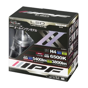 (中古品) IPF ヘッドライト LED H4 バルブ 12V/24V 兼用 6500K 341HLB2 ハイエース など