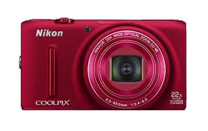 (中古品) Nikon デジタルカメラ COOLPIX S9500 光学22倍ズーム Wi-Fi対応 ヴェルヴェットレッド S9500RD
