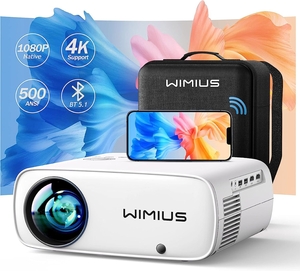 (中古品) WiMiUS s26プロジェクター小型 高輝度600ANSIルーメン 5G&amp;2.4Gwifi リアル1080PフルHD 4K対応 4p&amp;4D台形補正 50%ズーム機能 大画面 小型家庭用/ホームシアター/ビジネス/天井吊り可 Android/iPhone/スマホ/タブレット/パソコン/ゲーム機/DVDプレーヤー対応 明るさ...
