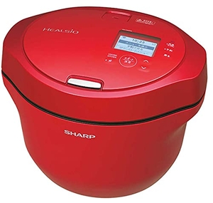 (中古品) SHARP 水なし自動調理鍋 HEALSiO ヘルシオ ホットクック 2.4Lタイプ レッド系 KN-HW24G-R