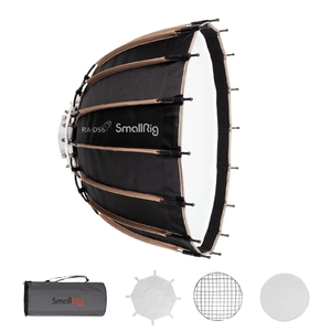 (中古品) SmallRig ソフトボックス Φ55cm ライトボックス 一体型 リブ16本 ストロボ ライトドーム 反射型 折りたたみ式 ポートレート撮影 Bowen-Sマウントライト用 スタジオ LEDビデオライト スピードライト撮影などに適用 スモールリグ RA-D55 Parabolic Softbox - 3585