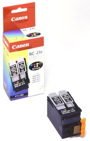 (中古品) Canon BJカートリッジ BC-21e ブラック・カラー ヘッド・インクセット