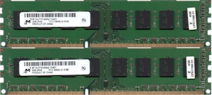 (中古品) Micron PC3-10600U (DDR3-1333) 4GB x 2枚組 合計8GB 240ピン DIMM デスクトップパソコン用メモリ 動作品(中古品)