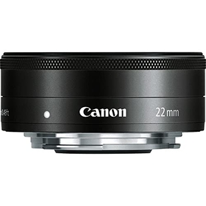(中古品) キヤノン Canon 単焦点広角レンズ EF-M22mm F2 STM ミラーレス一眼対応 キヤノン EFマウント ブラック、黒色