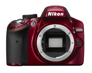 (中古品) Nikon デジタル一眼レフカメラ D3200 ボディー レッド D3200RD