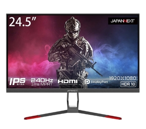 (中古品) JAPANNEXT 24.5型IPS フルHDパネル搭載240Hz対応ゲーミングモニター JN-IPS245FHDR240 HDMI DP