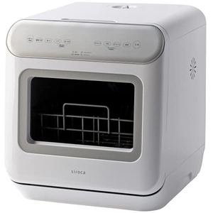 (中古品) シロカ 2WAY食器洗い乾燥機 [1〜3人用/オートオープン機能/食洗機/工事不要/分岐水栓可/タイマー6段階設定] SS-MA251 シルバー