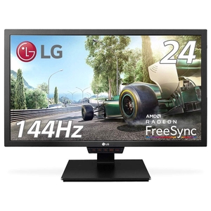 (中古品) LG ゲーミング モニター ディスプレイ 24GM79G-B 24インチ/フルHD/TN非光沢/144Hz/1ms(MBR)/DisplayPort×1・HDMI×2