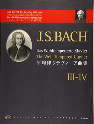 (中古品) バッハ, J.S.: 平均律クラヴィーア曲集 III-IV/バルトークによる解釈版(運指付)/ムジカ・ブダペスト社/ピアノ・ソロ