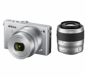 中古品) Nikon ミラーレス一眼 Nikon1 J4 ダブルズームキット シルバー