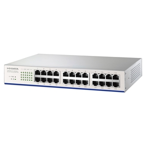 (中古品) I-O DATA スイッチングハブ(24ポート) EEE省電力機能搭載 日本製電解コンデンサ採用 100BASE-TX/10BASE-T対応 ホワイト ETX-ESH24NBW