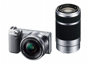 (中古品) SONY ミラーレス一眼 NEX-5T ダブルズームレンズキット シルバー NEX-5TY-S