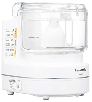 (中古品) パナソニック フードプロセッサー きざむ する 混ぜる おろす 粗おろし こねる スライス 千切り MK-K81-W ホワイト