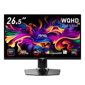 (中古品) MSI QD-有機EL ゲーミングモニター MAG 271QPX QD-OLED 26.5インチ/WQHD/QD-OLEDパネル/360Hz/0.03ms(GTG)/ハードウェアブルーライトカット/DisplayHDR True Black 400/AIビジョン搭載/HDMI2.1/DP/USB Type-C/縦横回転・高さ調整/メーカー保証 68,613円