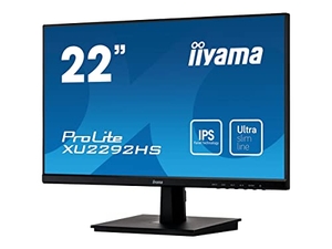 (中古品) マウスコンピューター iiyama モニター ディスプレイ XU2292HS-B1(21.5型/1920×1080/IPS方式ノングレア/狭額縁フレームレス/広視野角/DP,HDMI,D-Sub)
