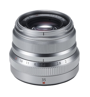 (中古品) 富士フイルム(FUJIFILM) X 交換レンズ フジノン 単焦点 標準 コンパクト 35mm F2 防塵防滴耐低温 絞りリング シルバー F XF35MMF2 R WR S