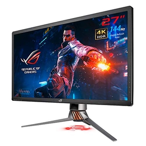 (中古品) ASUS ゲーミングモニター 27インチ ROG SWIFT PG27UQ(4K/量子ドットIPS/HDR10/4ms/144Hz/G-SYNC/直下型LED/Aura Sync/HDMI/DP)