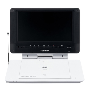(中古品)TOSHIBA ポータロウ 9V型ワイドポータブルDVDプレーヤー ワンセグ録画対応モデル SD-P93DTW シェルホワイト