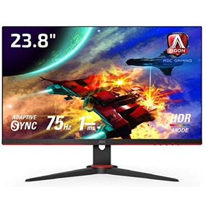(中古品) AOC ゲーミング液晶モニター 24G2E5/11 (23.8インチ/フルHD/IPS/HDMI/DisplayPort/75Hz/応答速度1ms/HDRエフェクトモード/FreeSync/フリッカーフリー/ローブルーモード)