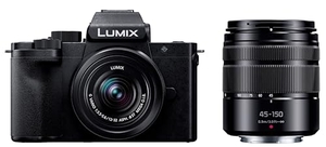 (中古品) パナソニック(Panasonic) 小型・軽量ミラーレス一眼カメラ ルミックス ダブルズームレンズキット ブラック DC-G100DW-K