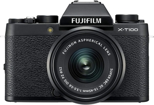 (中古品) 富士フイルム(FUJIFILM) ミラーレス一眼 X-T100レンズキット ブラック X-T100LK-B