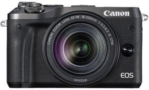(中古品) Canon ミラーレス一眼カメラ EOS M6 レンズキット(ブラック) EF-M18-150mm F3.5-6.3 IS STM付属 EOSM6BK-18150ISSTMLK