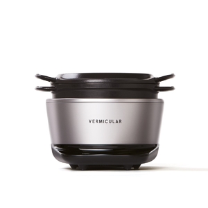 (中古品) バーミキュラ ライスポットミニ 3合炊き 炊飯器 シルバー 専用レシピ付き RP19A-SV