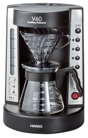 (中古品) ハリオ 珈琲王 コーヒーメーカー V60 透明ブラック EVCM-5TB