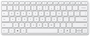 (中古品) マイクロソフト デザイナー コンパクト キーボード 21Y-00049 : ワイヤレス 薄型 長寿命 バッテリー 3台接続可 Bluetooth ( グレイシア ) Windows Surface 対応