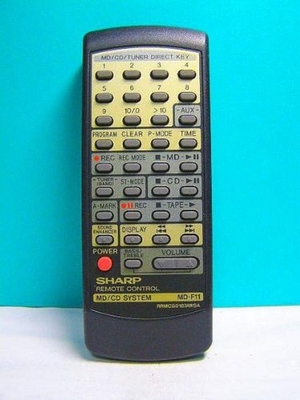 (中古品)シャープ オーディオリモコン MD-F11 RRMCG0187AWSA