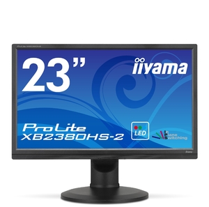 (中古品) iiyama ディスプレイ モニター ProLite XB2380HS-B2 23インチ/IPSパネル/LED/HDMI端子付/昇降・ピボット機能搭載
