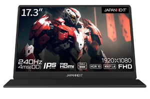(中古品) JAPANNEXT JN-MD-173GT240FHDR 17.3インチ フルHD(1920 x 1080) 240Hz対応モバイルゲーミングモニター USB Type-C miniHDMI