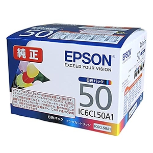(中古品) エプソン IC50シリーズ 純正インクカートリッジ IC6CL50A1 6色パック (T)