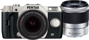 (中古品) PENTAX デジタルミラーレス一眼 Q10 ダブルズームキット [標準ズーム 02 STANDARD ZOOM ・望遠ズーム 06 TELEPHOTO ZOOM] シルバー Q10 WZOOMKIT SILVER 12174