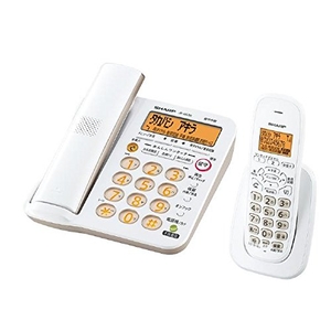 (中古品) シャープ デジタルコードレス電話機(受話子機+子機1台タイプ) KuaL ホワイト系 JDGE56CL