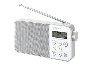 (中古品) ソニー ラジオ XDR-55TV : FM/AM/ワンセグTV音声対応 おやすみタイマー搭載 乾電池対応 ホワイト XDR-55TV W