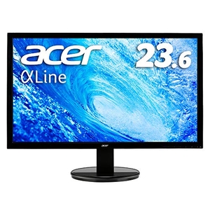 (中古品) Acer モニター ディスプレイ AlphaLine 23.6インチ K242HQLbi フルHD VA HDMI D-Sub ブルーライト軽減 VESA対応 スピーカー非搭載 広い視野角178°