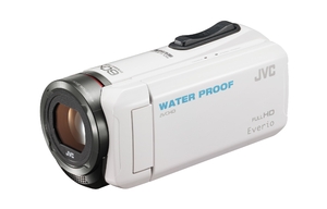 (中古品) JVCケンウッド KENWOOD ビデオカメラ EVERIO 防水 防塵 内蔵メモリー32GB ホワイト GZ-R300-W